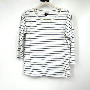 Patagonia  Worn Wear W's Shallow Seas Top  woman’s suze small white blue stripe